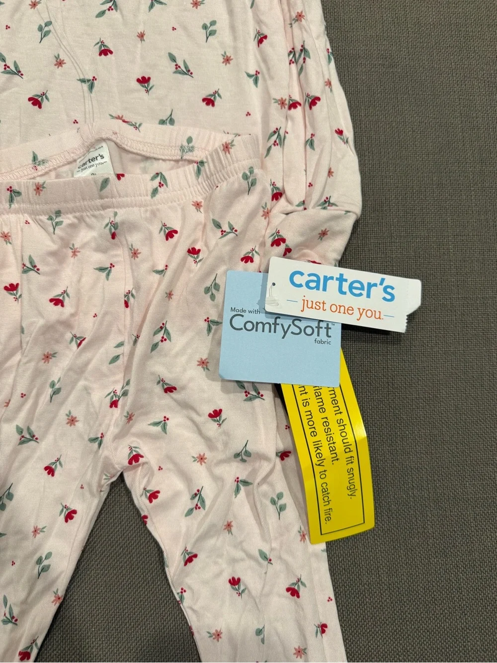 Carter's Pink Floral Long-Sleeve Pajama Set